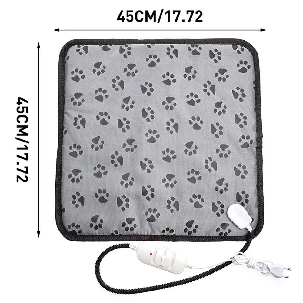 3-Speed Adjustable Heating Pad for Dog Cat Power-Off Protection Pet Electric Heated Warm Mat Bed Waterproof Bite-Resistant Wire
